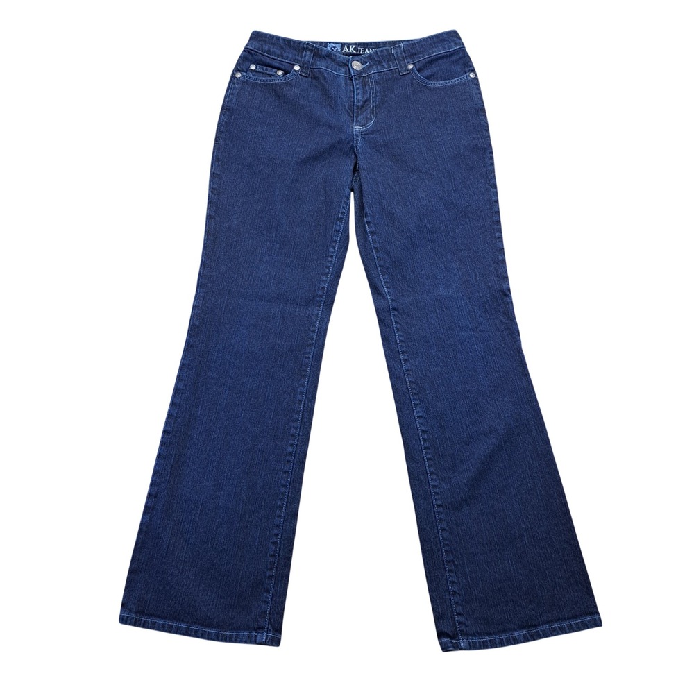 Anne Klein AK Jeans Women 8 Indigo Blue Excellent Bootcut Sophisticate Denim